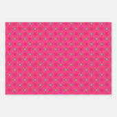 Fun roze en groen modern design inpakpapier vel (Voorkant 2)