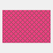 Fun roze en groen modern design inpakpapier vel (Voorkant)
