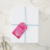 Fun roze feestmeisjes gepersonaliseerd bachelorett cadeaulabel (Met Touw)