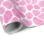 Fun, roze Giraffe Patroon Cadeaupapier (Rol Hoek)