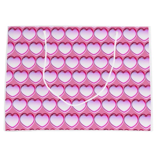 Fun roze harten - groot cadeauzakje (Voorkant)