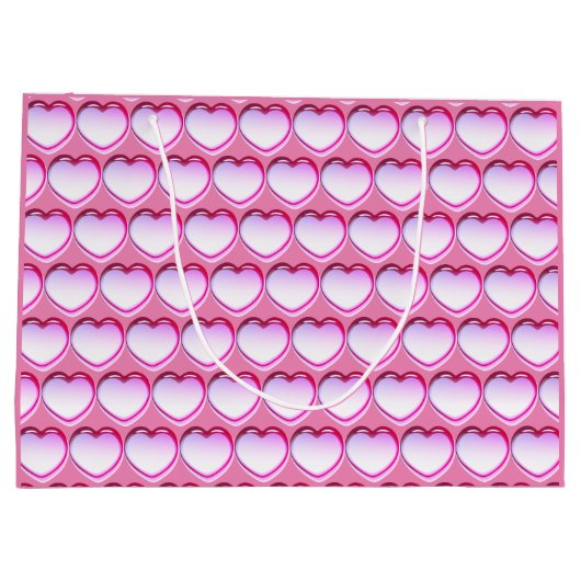 Fun roze harten - groot cadeauzakje (Achterkant)