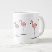 Fun roze pen en inktkleur Tekening Grote Koffiekop (Voorkant rechts)