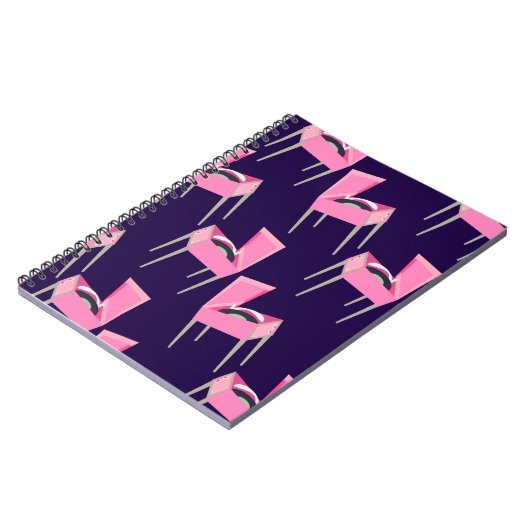 Fun roze Retrorecord Notitieboek (Linkerzijde)