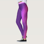 Fun. roze strepen met Jouw naam op diep Paars Leggings (Links)