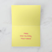 Fun. roze stripes, harten, regenboog # 57e verjaar kaart (Binnen)