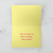 Fun. roze stripes, harten, regenboog # 97e verjaar kaart (Binnen)