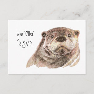 Fun RSVP Antwoord met Waterverf Otter