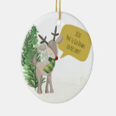 Fun Rudolph Reindeer Kerstmis Keramisch Ornament (Rechts)