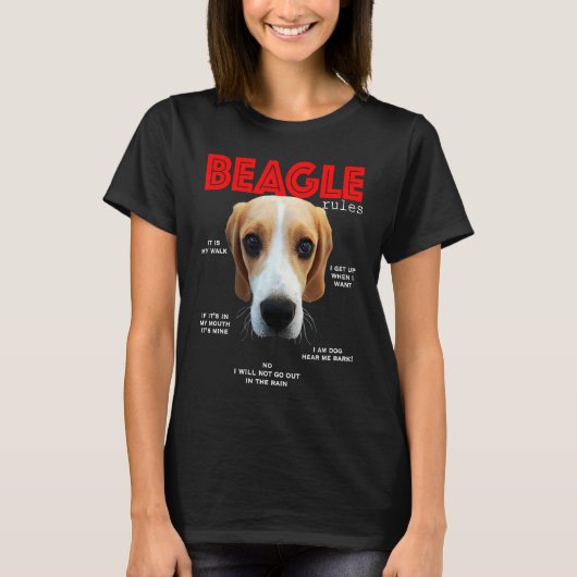 Fun rules for the beagle t-shirt (Voorkant)