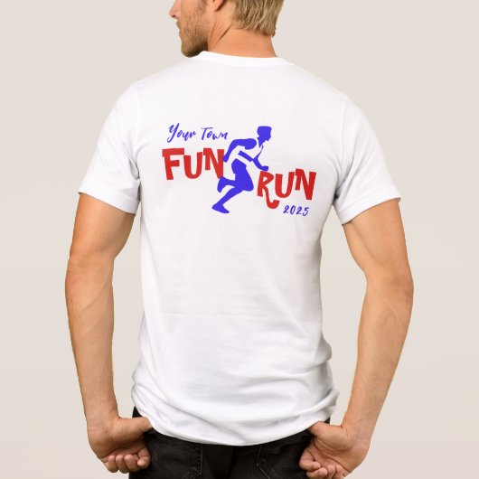 Fun Run Design Tri-Blend Shirt (Achterkant)