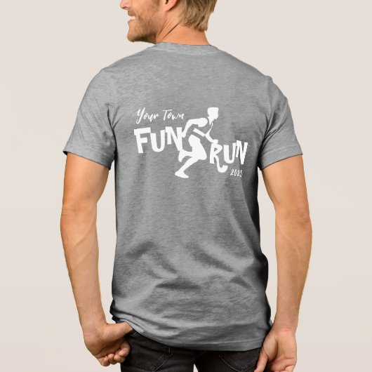 Fun Run Design Tri-Blend Shirt (Achterkant)