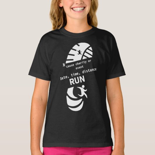 Fun Run Event Want Charity Promotion Prize 2-to-1 T-shirt (Voorkant)