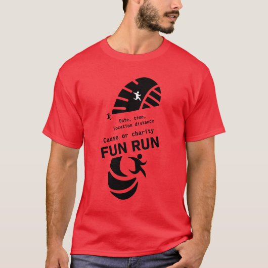 Fun Run Event Want Charity Promotion T-Shirt (Voorkant)