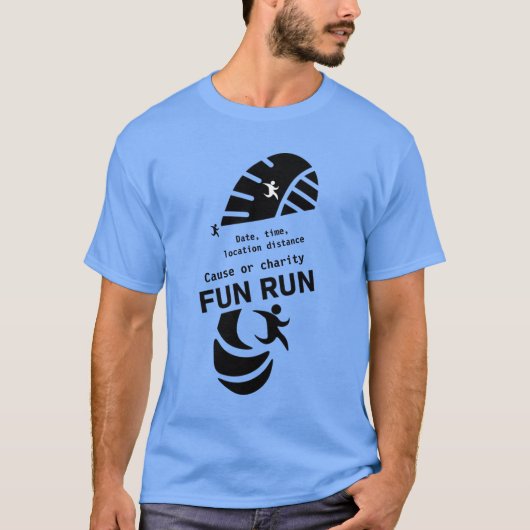 Fun Run Event Want Charity Promotion T-shirt (Voorkant)