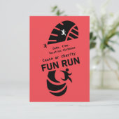 Fun Run Event Want Charity Promotion T-Shirt Bedankkaart (Staand voorkant)