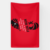 Fun Run Event Want Charity Promotion T-Shirt Coff Spandoek (Verticaal)