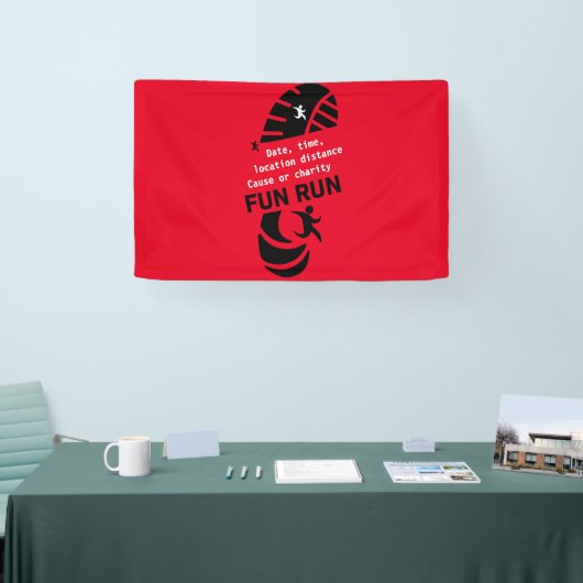 Fun Run Event Want Charity Promotion T-Shirt Coff Spandoek (Beurs)