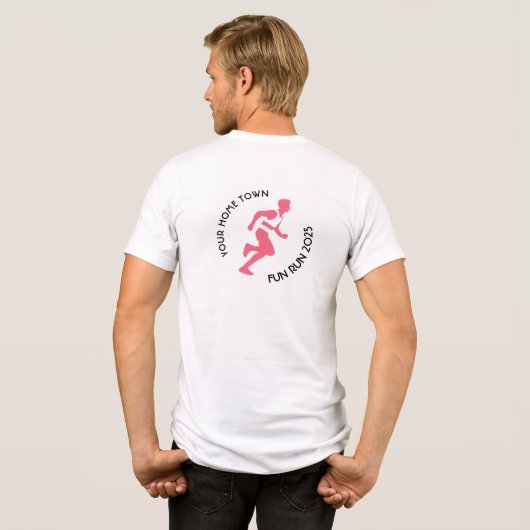 Fun Run / Marathon / Sportdag Ontwerp Tri-Blend Shirt (Achterkant volledig)