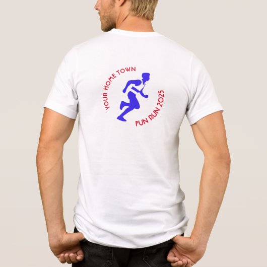Fun Run / Marathon / Sportdag Ontwerp Tri-Blend Shirt (Achterkant)