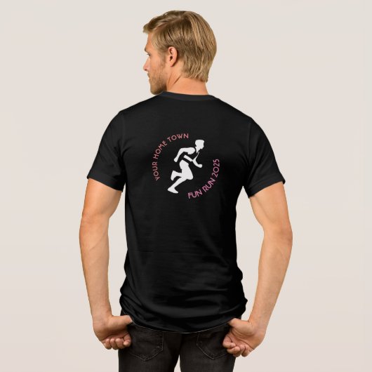 Fun Run / Marathon / Sportdag Ontwerp Tri-Blend Shirt (Achterkant volledig)