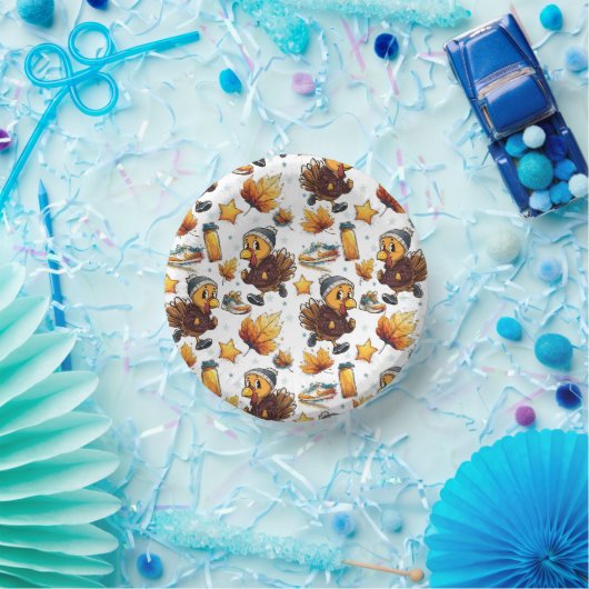 Fun Run Turkije Trot 5K Thanksgiving Running Desig Papieren Kommen (Feest)