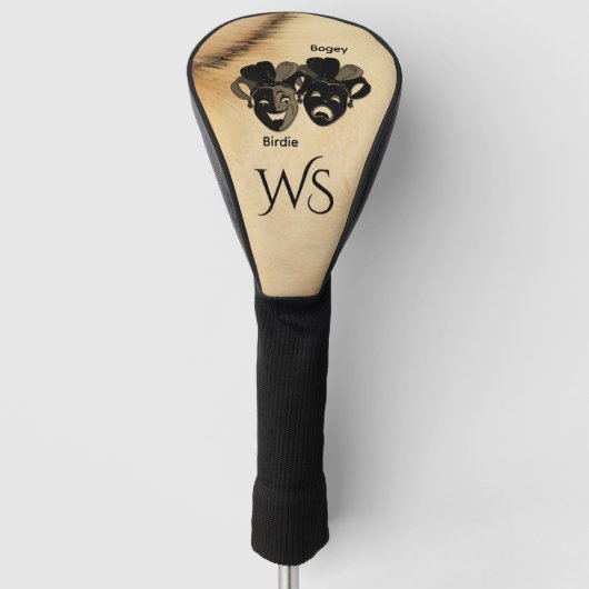 Fun Rustic Comedy en Tradragetheater Monogram Golfheadcover (Voorkant)