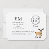 Fun Rustic-kerstrendierentuin Kaart (Voorkant)