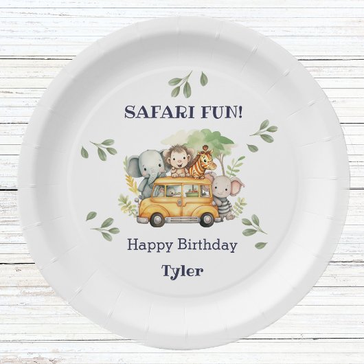 Fun Safari Dier Oerwoud Verjaardag Papieren Bordje