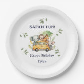 Fun Safari Dier Oerwoud Verjaardag Papieren Bordje (Voorkant)