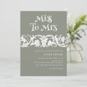 Fun Sage Groen Minimalistisch Vrijgezellenfeest Kaart (Staand voorkant)