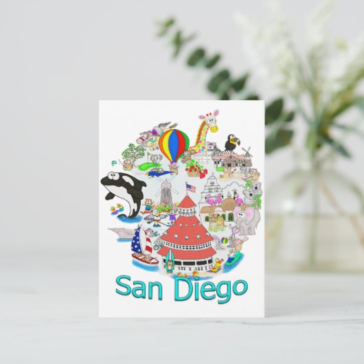 Fun San Diego Californië Briefkaart (Staand voorkant)