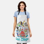 Fun San Diego Californië Schort (Gedragen)