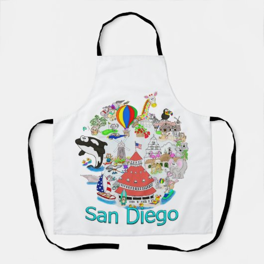 Fun San Diego Californië Schort (Voorkant)