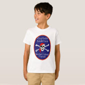 Fun Sanibel Island FL Pirate with Name Child T-shirt (Voorkant volledig)