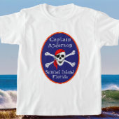 Fun Sanibel Island FL Pirate with Name Child T-shirt