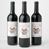 Fun Santa Chimney Name kerstfeestmaal Wijn Etiket (Flessen)