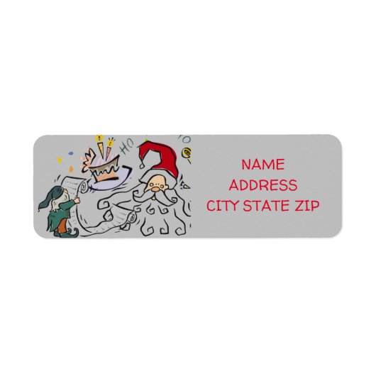 **FUN SANTA CHRISTMAS** RETURN ADRES ETIKET (Voorkant)