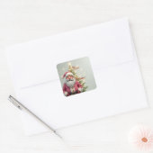 Fun Santa Claus Holiday Themed Vierkante Sticker (Envelop)