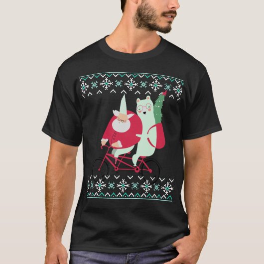 Fun Santa Claus-kerstFeestdagen T-shirt (Voorkant)