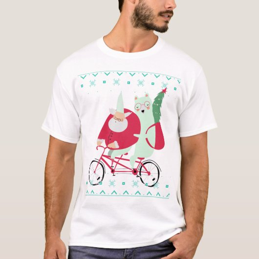 Fun Santa Claus-kerstFeestdagen T-shirt (Voorkant)