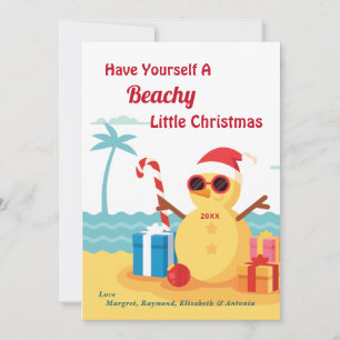 Fun Santa Claus Kerstmis Nieuwjaar personaliseren Feestdagenkaart