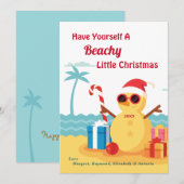 Fun Santa Claus Kerstmis Nieuwjaar personaliseren Feestdagenkaart (Voorkant / Achterkant)