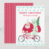 Fun Santa Claus Merry Kerstmis Feestdagenkaart (Voorkant / Achterkant)