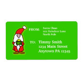 Fun Santa Claus-verzendlabels Etiket (Voorkant)