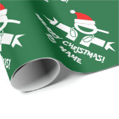 Fun Santa DJ-muziekdejay, aangepast kerstfeest Cadeaupapier (Rol Hoek)