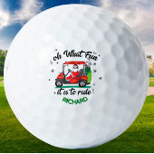 Fun Santa Golf Cart Name Golfballen