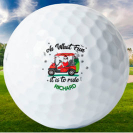 Fun Santa Golf Cart Name Golfballen