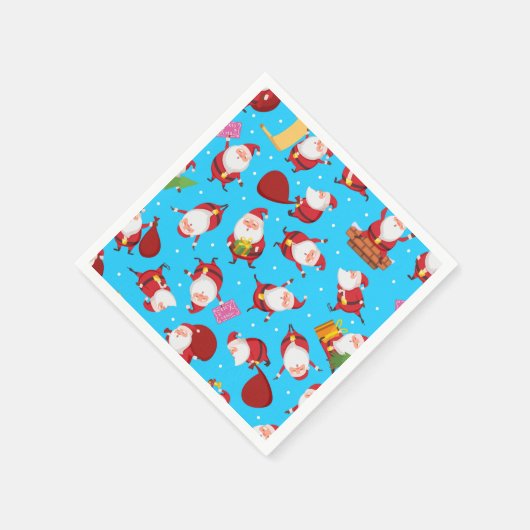 Fun Santa Happy Xmas | KerstFeestdagen Servet (Hoek)