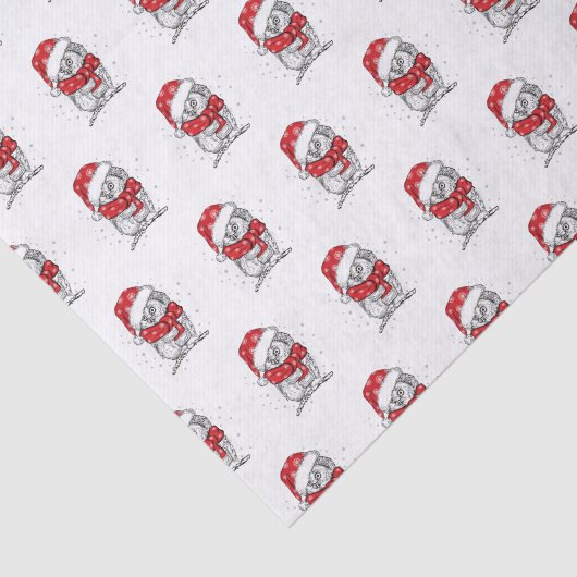 Fun Santa hat Penquin-weefselpapier Tissuepapier (Detail)